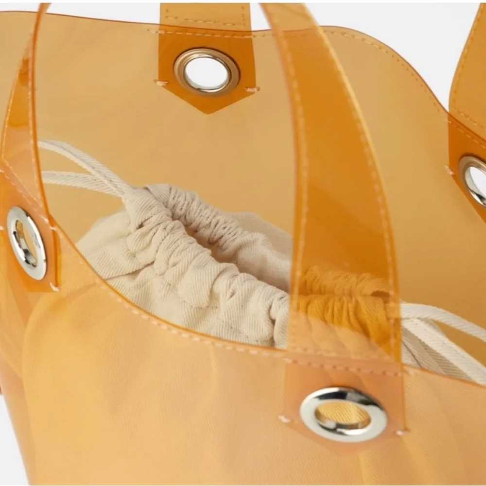 NEW Zara shopper tote tan and beige